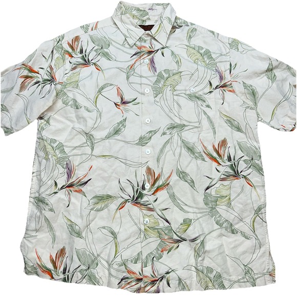Tori Richard Other - Tori Richard Hawaiian Men's‎  Medium Button Up Short Sleeve, Silk Linen Blend